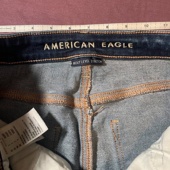 American Eagle Outfitters Super Hi Rise Jegging Blue Jeans - Size 2 short - Picture 8 of 10